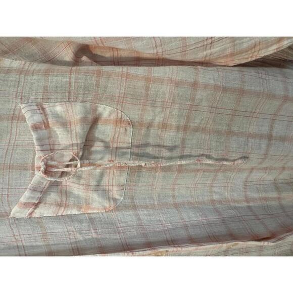 Marsh Landing Petites Pink Checkered Cotton Shirt Size PS - Picture 3 of 6